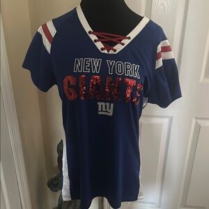 New York Giants Women's Blue Jersey Top